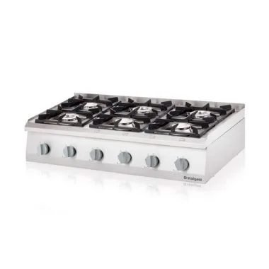 Gāzes plīts ar 6 degļiem 32,5 kW