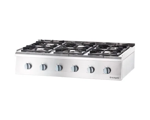 Gāzes plīts ar 6 degļiem 36,5 kW